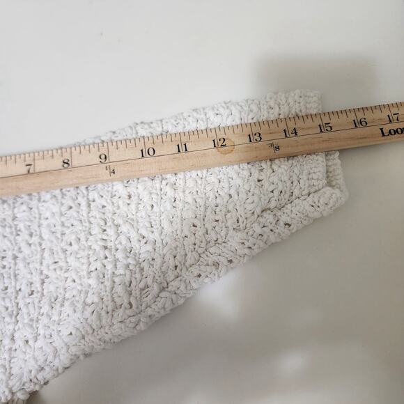 J Jill Sweater Womens L Open Knit minimalist beachy coastal Boho Prairie cottage - Picture 9 of 9